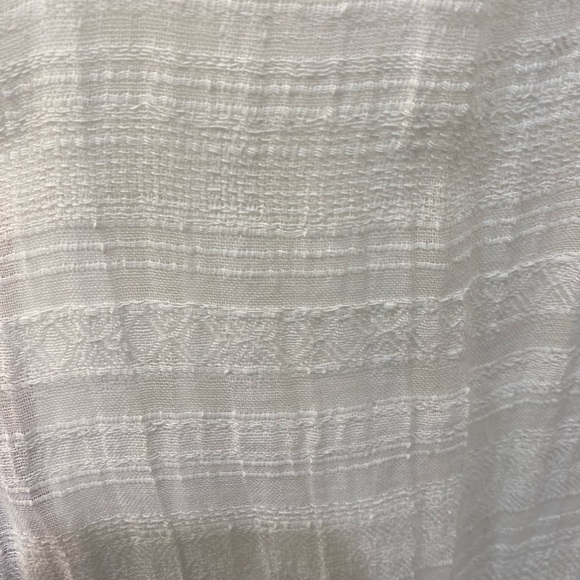 NWT ivory-colored cotton-linen sleeveless tunic with crochet detail. Sz M. - Picture 3 of 4